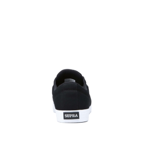 Supra Mens STACKS II VULC Low Top Shoes Black/Black/white | US-88070